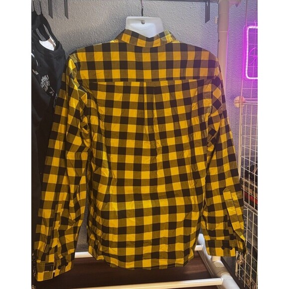 Patagonia Fezzman Med Organic Cotton Long Sleeve Shirt Yellow - Picture 3 of 4